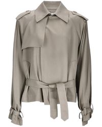 Frankie Shop - Elva Fluid Short Trench Coat - Lyst