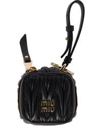 Miu Miu - Trick Matelassé Nappa Leather Keyring - Lyst