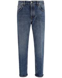 Pt Pantaloni - Pt Torino Turned-Up Straight-Leg Jeans - Lyst