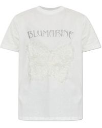 Blumarine - Ruffled Tulle Appliqué T-Shirt - Lyst