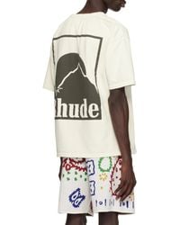 Rhude - Round Neck Short Sleeve T-Shirt - Lyst
