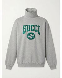 Gucci - Logo Patch Turtleneck Sweatshirt - Lyst