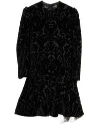 Gucci - Floral Devore Velour Dress - Lyst