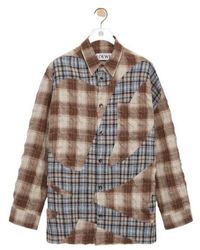 Loewe - Wool-Blend Long-Sleeve Check Shirt - Lyst