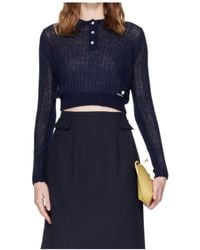 ShuShu/Tong - Long-Sleeve Knitted Polo Shirt - Lyst