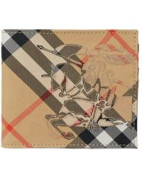 Burberry - Ekd Check Bifold Wallet - Lyst