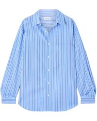 Matteau - Striped Organic Cotton-Poplin Shirt - Lyst