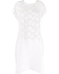 Comme des Garçons - Floral-Embroidered Mesh T-Shirt Dress - Lyst