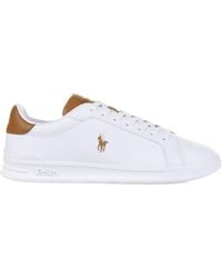 Polo Ralph Lauren - Logo Embroidered Lace-Up Sneakers - Lyst