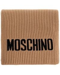 Moschino - Ribbed Logo Scarf - Lyst