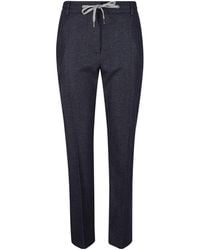 Eleventy - Drawstring Herringbone Pants - Lyst