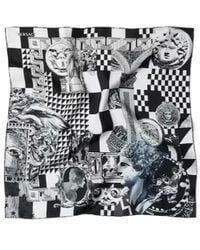 Versace - Printed Silk Twill Scarf 55 Cm - Lyst