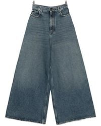 Balenciaga - High-Waisted Wide-Leg Jeans - Lyst