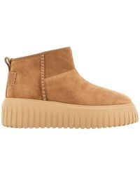 Hogan - Round Toe Ankle Boots - Lyst