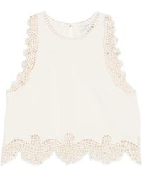 forte_forte - Avorio Lunamaris Embroidery Popline Top - Lyst