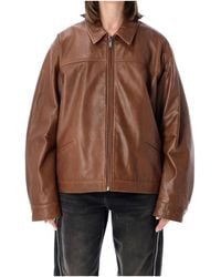 Haikure - Cropped Silky Leather Jacket - Lyst