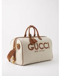 Gucci - Logo Printed Large Duffle Bag - Lyst