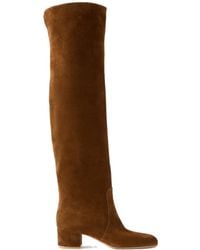 Gianvito Rossi - 45 Over The Knee Suede Boots - Lyst