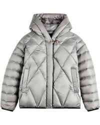 Fay - Argyle Quilted Hooded Jacket - Lyst