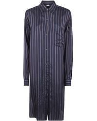 Dries Van Noten - Long-Sleeved Striped Shirt Dress - Lyst