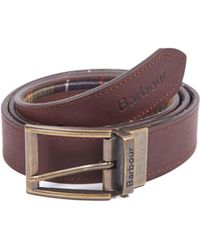 Barbour - Logo Engraved Reversible Buckle Belt - Lyst