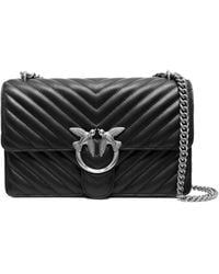 Pinko - Classic Love One Chevron Crossbody Bag - Lyst