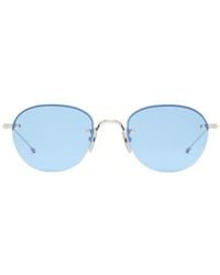 Thom Browne - Eyewear Semi Rimless Oval Sunglasses - Lyst
