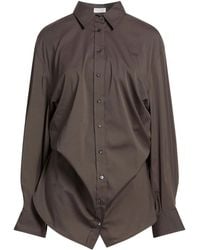 Brunello Cucinelli - Dark Shirt Cotton, Polyamide, Elastane - Lyst