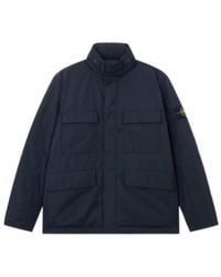 Stone Island - Hooded Jacket With Fixed Drawstring And Multi-Pocket Design - Lyst