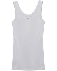 Prada - Ribbed Knit Tank Top - Lyst
