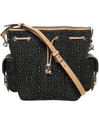 Tory Burch - Drawstring Pattern Bucket Bag - Lyst