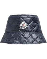 Moncler - Logo Patch Quilted Bucket Hat - Lyst