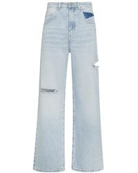 ICON DENIM - Poppy Ripped Jeans With Logo Patch - Lyst
