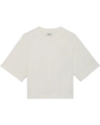 Autry - Crewneck Cropped T-Shirt - Lyst