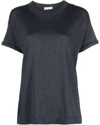 Brunello Cucinelli - Short-Sleeved Crewneck Knitted T-Shirt - Lyst