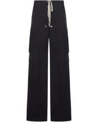 Rick Owens - Drawstring Wide Leg Trousers - Lyst