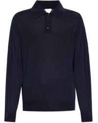 Bottega Veneta - Long Sleeved Knitted Polo Shirt - Lyst