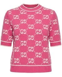 Gucci - Gg Jacquard Knitted Top - Lyst