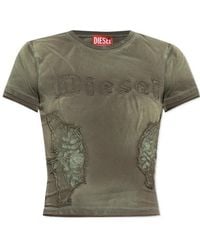 DIESEL - T-Uncut Appliqué Faded T-Shirt - Lyst