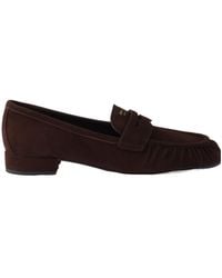 Prada - Ruched Slip-On Loafers - Lyst