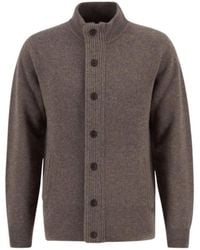 Barbour - Stand Collar Cardigan - Lyst