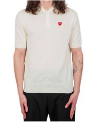 COMME DES GARÇONS PLAY - Lapel Polo Shirt - Lyst