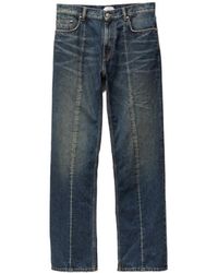 Versace - Distressed Straight-Leg Jeans - Lyst