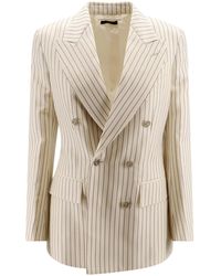 Tom Ford - Striped Double-Breasted Blazer - Lyst