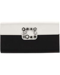 Roger Vivier - Flower Strass Envelope Clutch Bag - Lyst
