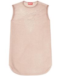 DIESEL - D-Yasy Distressed-Detail Mini Dress - Lyst