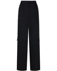 Ganni - Twill Suiting Cargo Trousers - Lyst