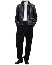 Bottega Veneta - Weathered Leather Jacket - Lyst