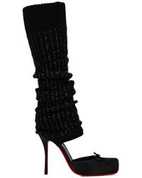 Christian Louboutin - Cassia Annmac Silk Hybrid Pumps 100 - Lyst