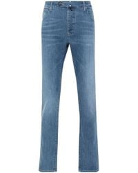 Incotex - Logo-Patch Tapered Jeans - Lyst
